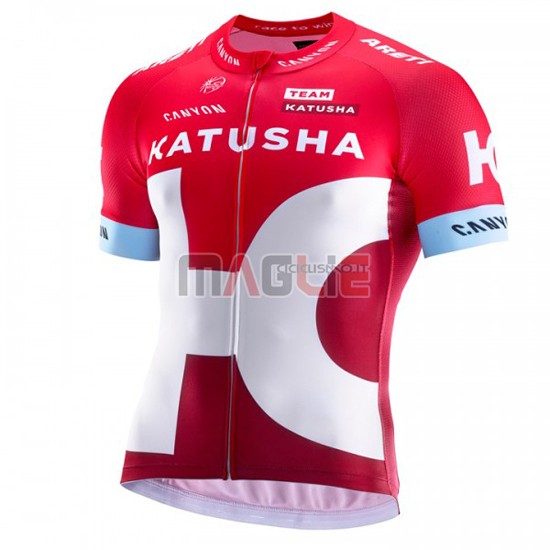 Maglia Katusha manica corta 2016 bianco e rosso - Clicca l'immagine per chiudere